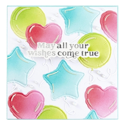 Spellbinders 3D Prägeschablone Party Balloons 14.0x21.6cm
