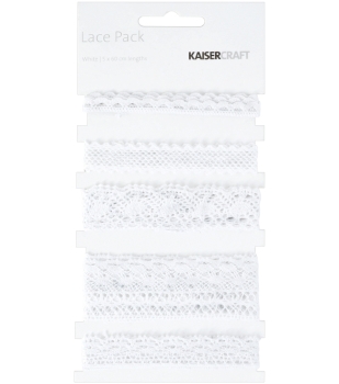 Kaisercraft - Spitzenbänder Weiss Lace Pack