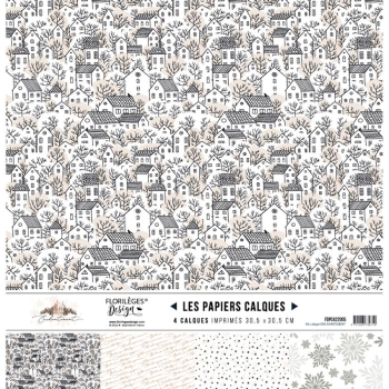 Florilèges Design Pergamentpapiere Zauberschicht Calque Enchantement 12x12" 4 Bogen