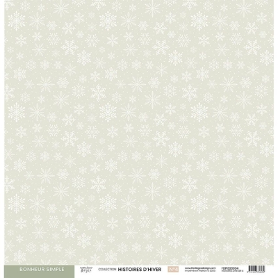 Florilèges Design Papier Histoires d'hiver-4 Bonheur Simple 12x12"
