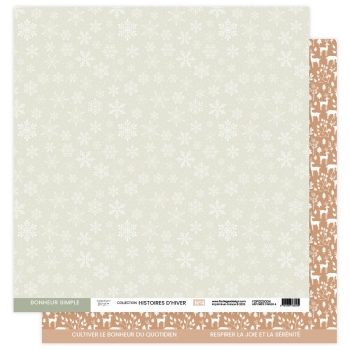 Florilèges Design Papier Histoires d'hiver-4 Bonheur Simple 12x12"