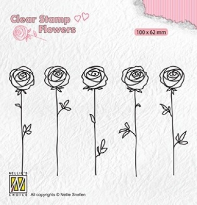Nellie's Choice Clearstempelset Rosen 1.5x6.0cm