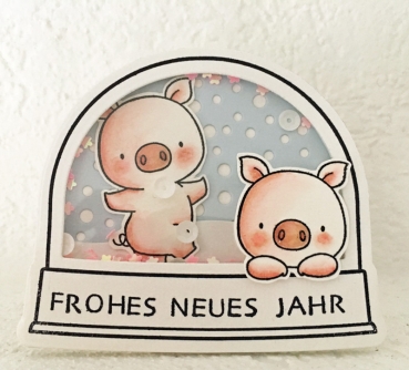 GRATIS! My Favorite Things - Stanzschablone Schneekugel Die-namic Snow Globe Die inkl. 10 Stück Clear Pouches