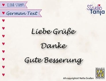 Nellie's Choice Stempel Texte Liebe Grüsse