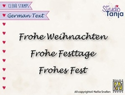 Nellie's Choice Stempel Texte Frohe Weihnachten