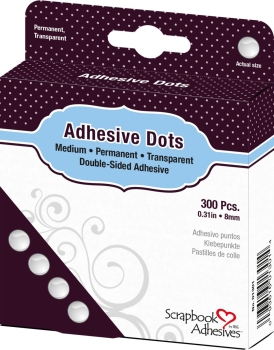 Scrapbook Adhesives Klebepunkte klar 8mm 300 Stück