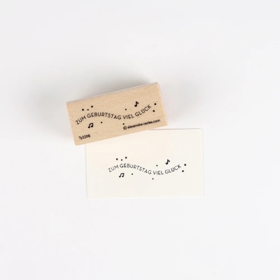 Alexandra Renke Holzstempel Zum Geburtstag viel Glück 4.5x1.0cm PRE-ORDER Lieferbar ab 20.06.2025