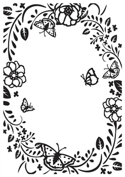 Nellie's Choice Prägeschablone Flower and Butterfly Embossing Folder 10.5x15.0cm