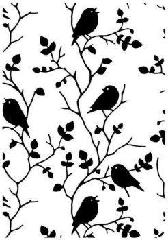 Nellie's Choice Prägeschablone Tree with Birds Embossing Folder