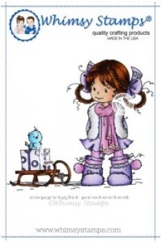 Whimsy Stamps - Clingstempel Heidi with Sledge
