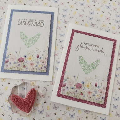 Herzlichen Glückwunsch Grusskarte - Muster nicht käuflich