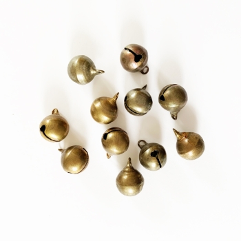 Weihnachtsglöckchen Jingle Bells Bronze 10mm 12 Stück