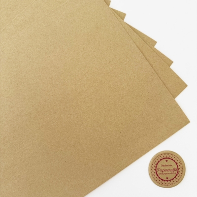 A4 Kraftpapier dünn selbstklebend für Sticker und Etiketten 10 Bogen