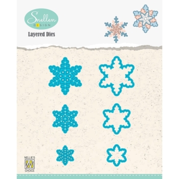 Nellie's Choice Stanzschablonen Layered Snowflakes-01