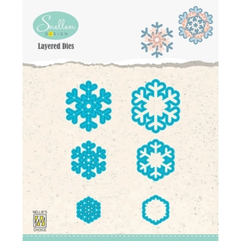 Nellie's Choice Stanzschablonen Layered Snowflakes-02