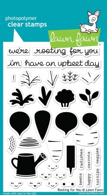 Lawn Fawn - Clearstempelset und Stanzen Rooting For You Combo