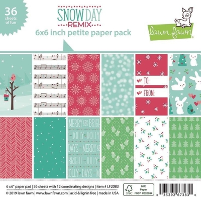 GRATIS! Lawn Fawn Papierblock Snow Day Remix 6x6"