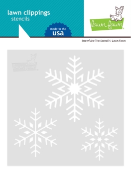 Lawn Fawn Schablone Stencil Snowflake Trio 15x15cm