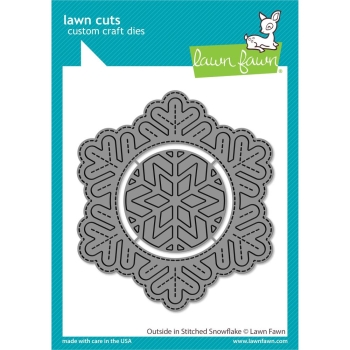 Lawn Fawn Stanzschablone Schneeflocke Outside In Stitched Snowflake 10.0cm