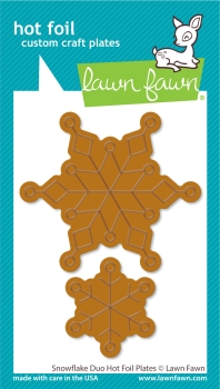 Lawn Fawn Snowflake Duo Hot Foil Plates (Keine Stanzschablone!)