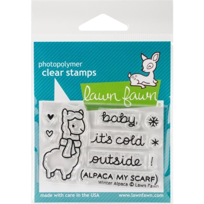 Lawn Fawn Stempel und Stanzen Winter Alpaka Combo