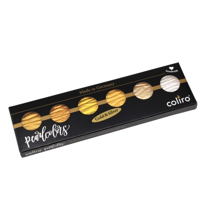 Coliro Perlglanzfarben gold & silber Set
