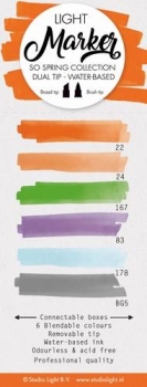 Studio Light Watercolor Marker dual tip water-based x6 So Spring