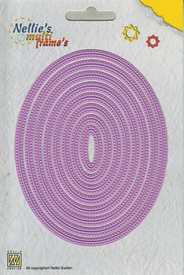 Nellie's Choice Stanzformen Straight Dotted Oval Multiframes Dies