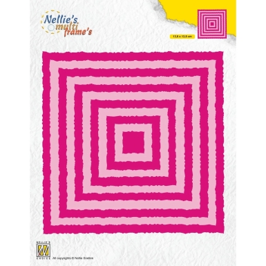 Nellie's Choice Stanzformen Quadrate mit Büttenrand Photo Frames Squares Multi Frames