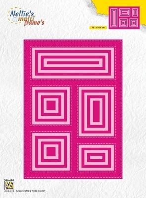 Nellie's Choice Stanzen Bilderrahmen Rechtecke Block Dies Rectangles Multi Frames