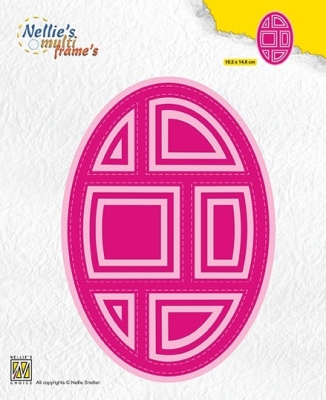 Nellie's Choice Stanzen Block Die Oval Multi Frames