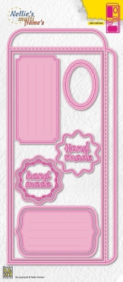 Nellie's Choice Stanzschablonen Slimline Envelope Multi Frames 10.5x22.5cm