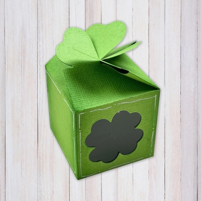 Nellie's Choice Stanzform Glückskleebox Box Clover 4.5x4.5x7.5cm