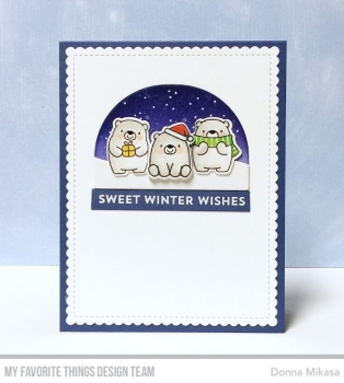 GRATIS! My Favorite Things - Stanzschablone Schneekugel Die-namic Snow Globe Die inkl. 10 Stück Clear Pouches