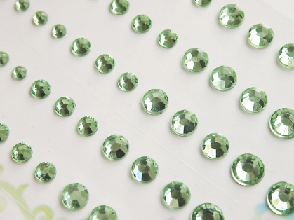 Memory Palette Rhinestones hellgrün selbstklebend Light green