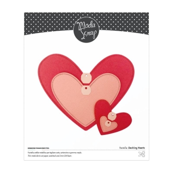 ModaScrap Stanzschablonen Herzen Dashing Hearts 2.8 bis 14.5cm