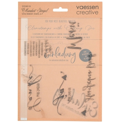 Vaessen Creative Mundart Clearstempel und Stanzschablone Brautpaar