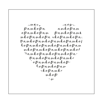 Vaessen Creative Mundart Stempel Prägeschablone Herz mit Danke 15x15cm