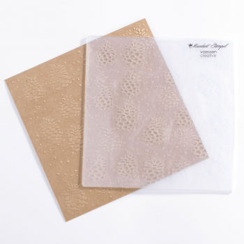 Vaessen Creative Prägeschablone Mundart Stempel Tannzapfen Embossingfolder Pine 15x15cm