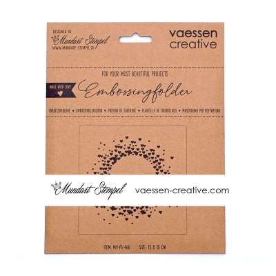 GRATIS! Vaessen Creative Mundart Stempel Prägeschablone Herzkreis 15x15cm