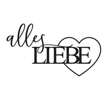 Vaessen Creative Mundart Stempel Stanzschablone Alles Liebe 7.3x4.2cm