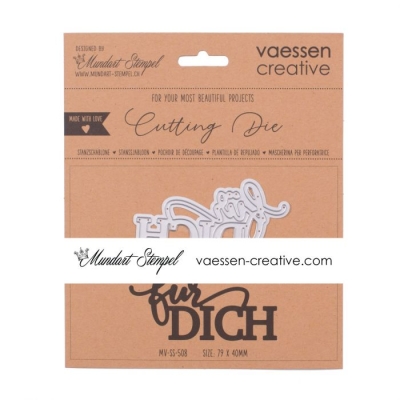 Vaessen Creative Mundart Stempel Stanzschablone Für Dich 7.9x4.0cm