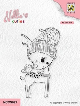 Nellie's Choice Stempel Cuties Hi there, a Merry Christmas 4.5x8.0cm