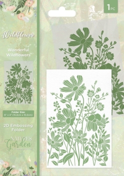 Crafter's Companion 2D Prägeschablone Wildblumen Wildflowers 15.2x10.2cm