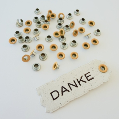 50 Stück Standard Oesen Gelb Eyelets 4mm