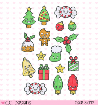 GRATIS! C.C. Designs Clearstempel Christmas Things Clear Stamps