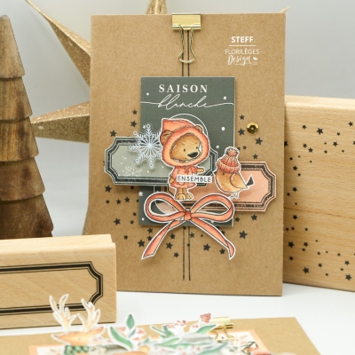 Florilèges Design Stempel Oursons d'hiver Clear Stamps 10x10cm