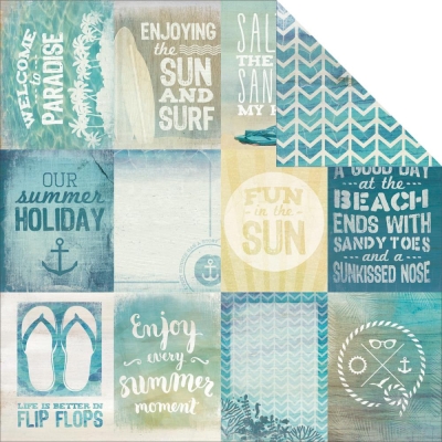 Kaisercraft Papier Sandy Toes Beach Bum Scrapbookingpapier 12x12"