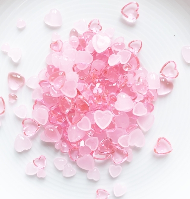 Paillettenmix Herzen pink 10g