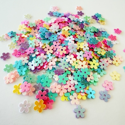 Apfelblüten Pailletten Mix 7mm 10gr